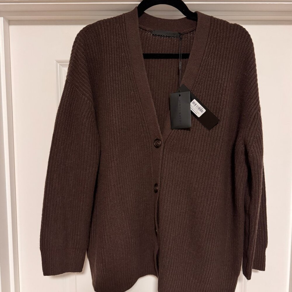 NWT Jenni Kayne Cashmere Cocoon Cardigan - Chocolate - XXS